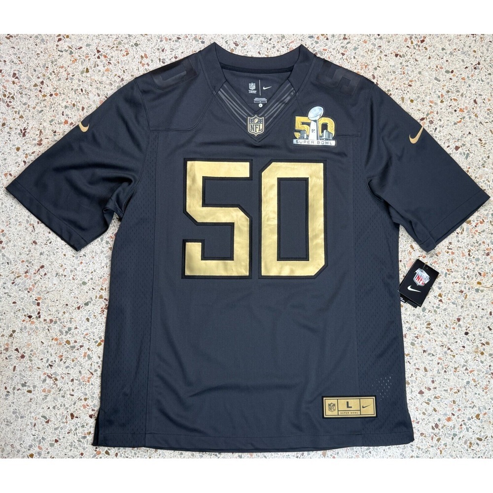 Nike NFL Team Apparel Limited Edition 50th Super Bowl Football Jersey Size Large